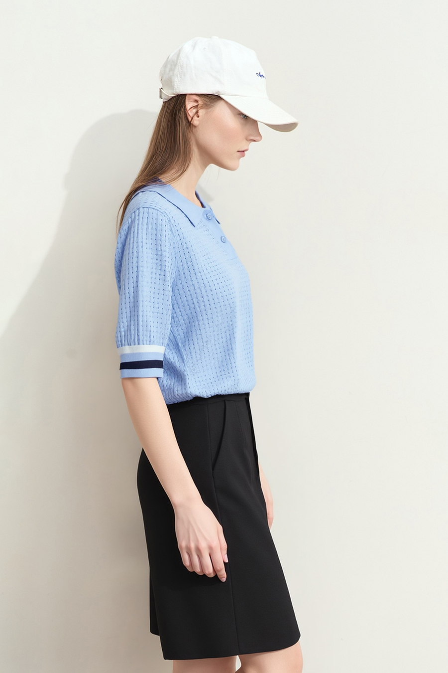 Polo Collar Knitted Sweater