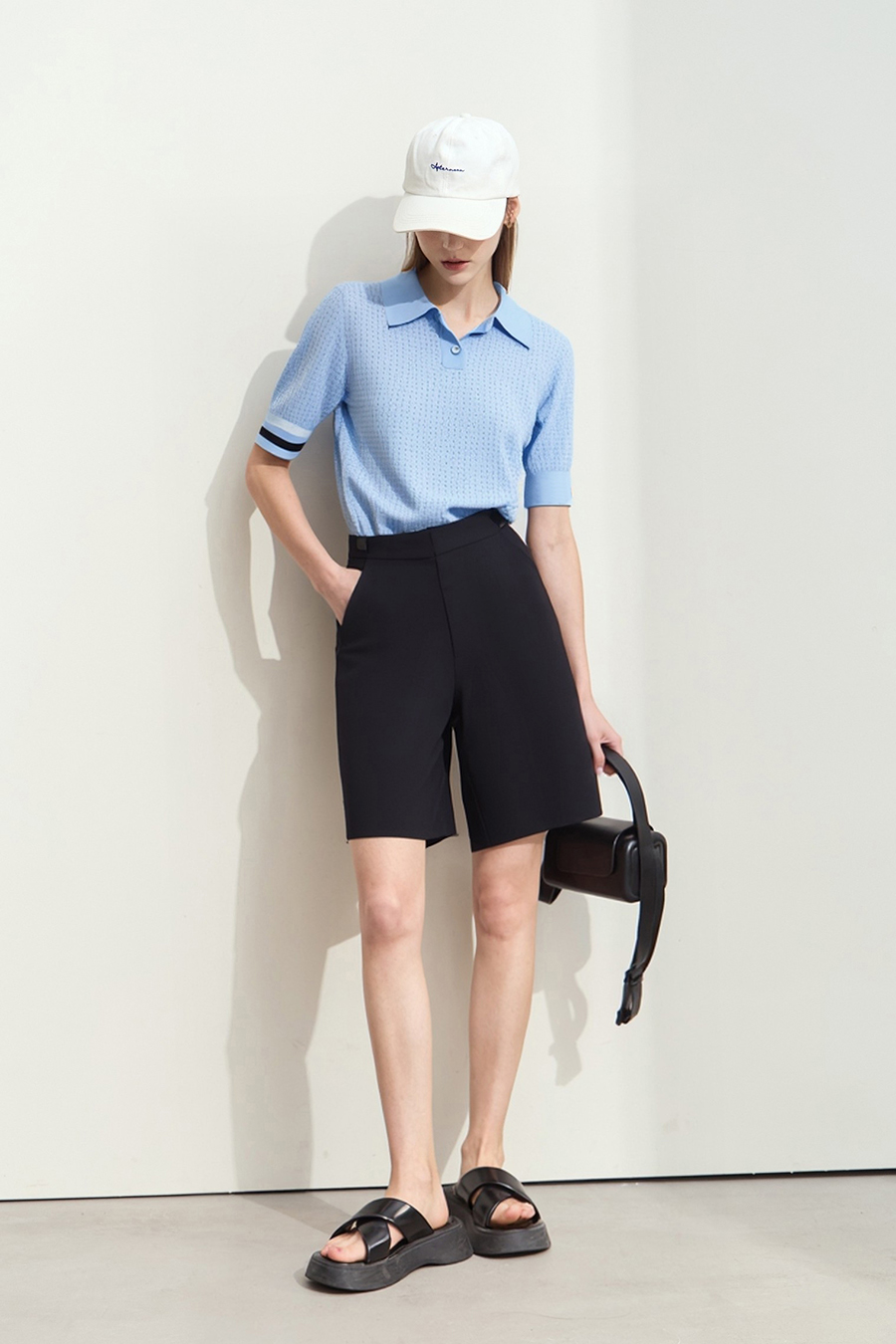 Polo Collar Knitted Sweater