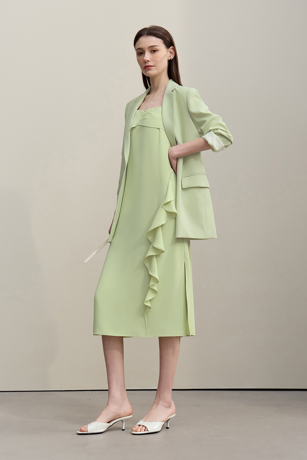 Ruffled Camisole Dress