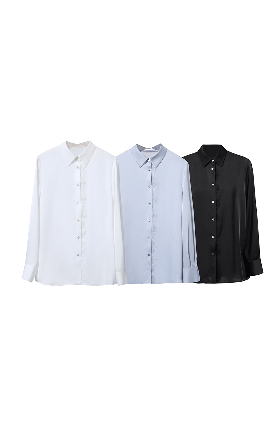 Sheer Mesh Lace Chiffon Blouse