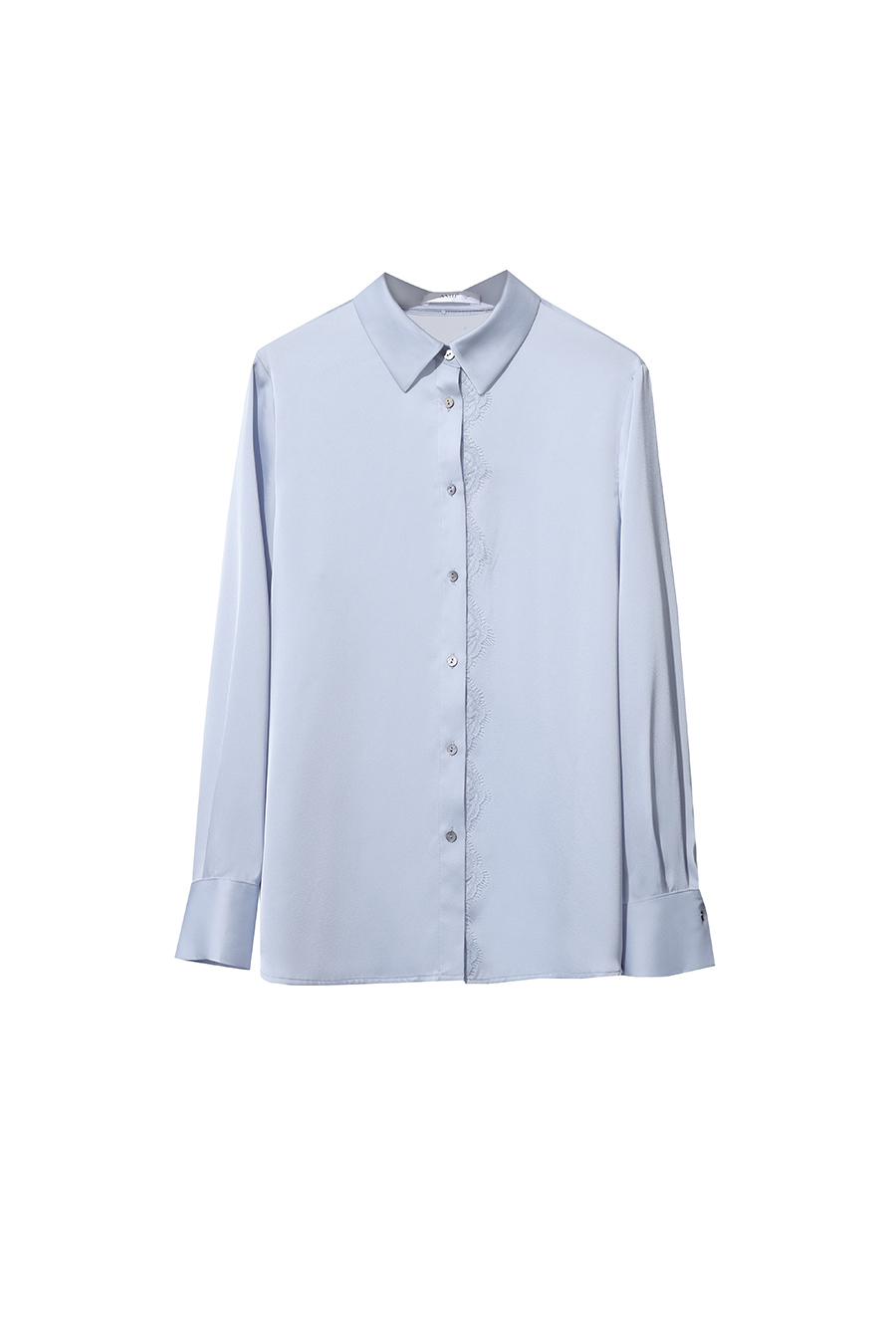 Sheer Mesh Lace Chiffon Blouse