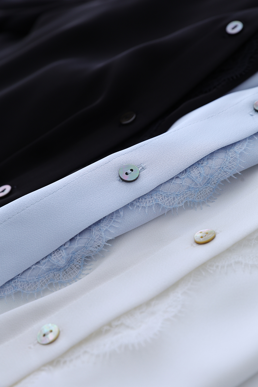 Sheer Mesh Lace Chiffon Blouse