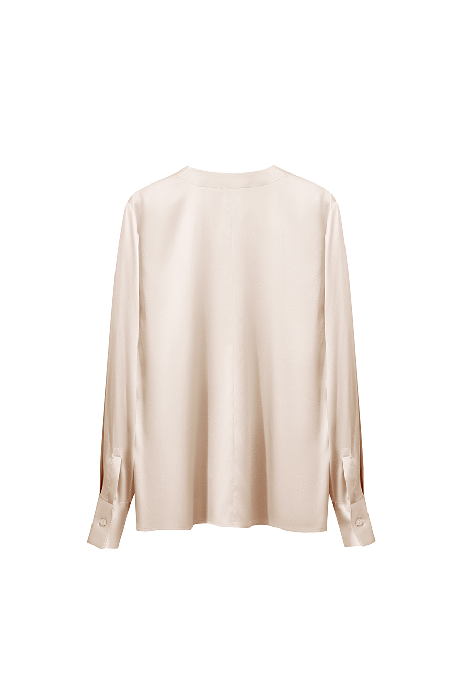V-Neck Asymmetrical Placket Silk Top