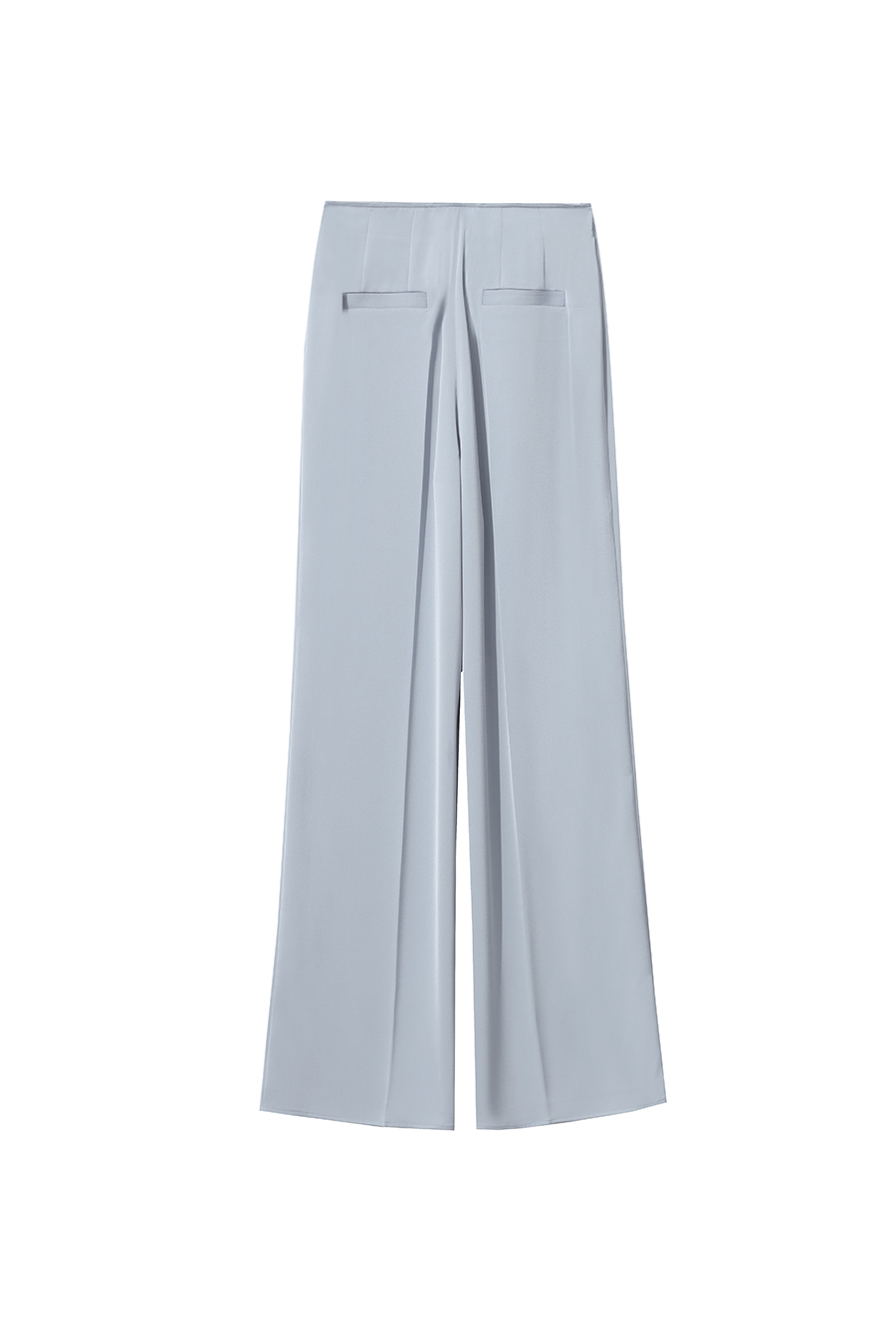 Satin Straight-Leg Casual Pants