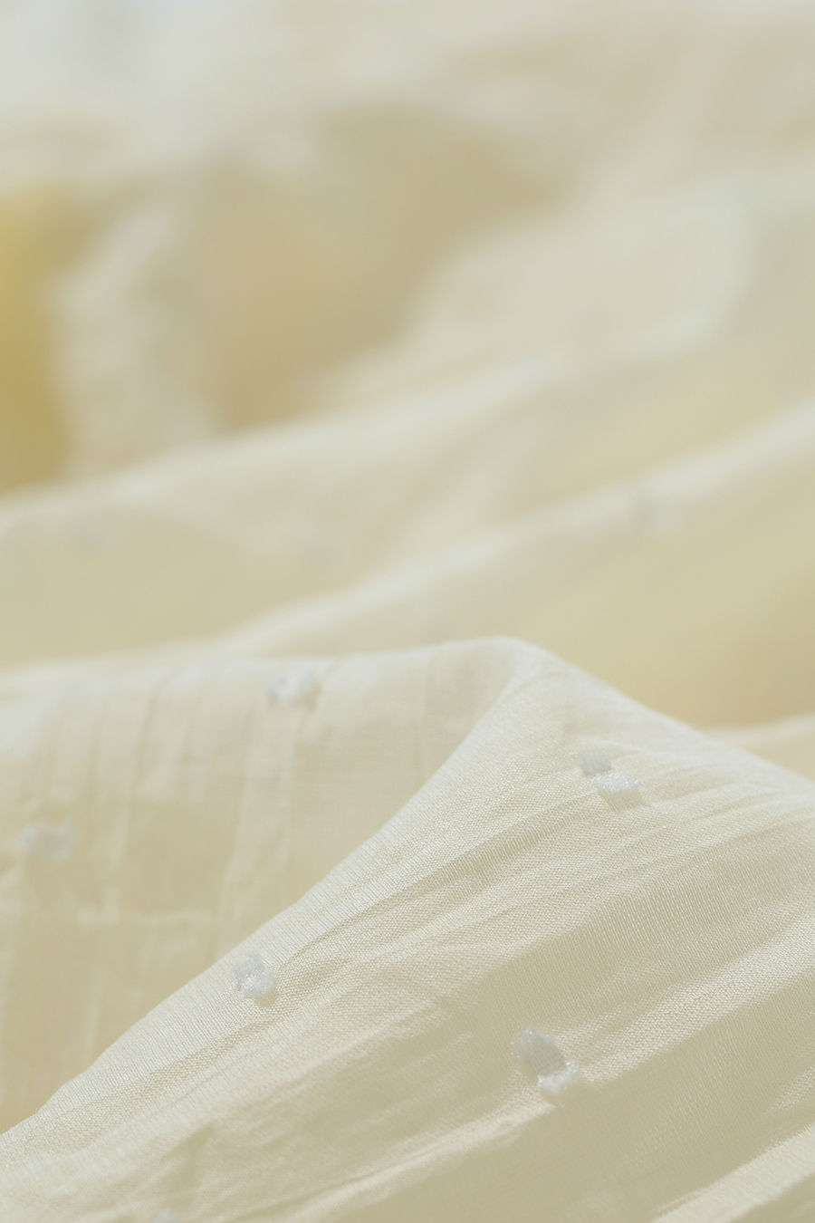 Tie Neck Jacquard Chiffon Top