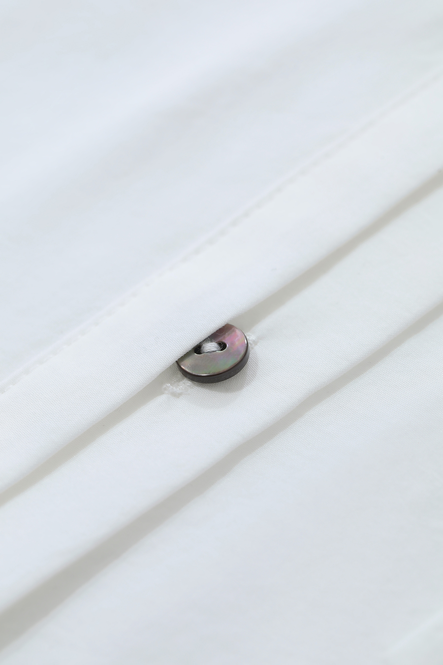 Back Neck Slit Drop Shoulder Shirt