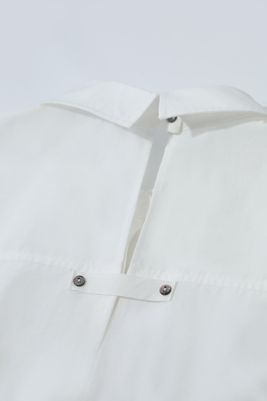 Back Neck Slit Drop Shoulder Shirt