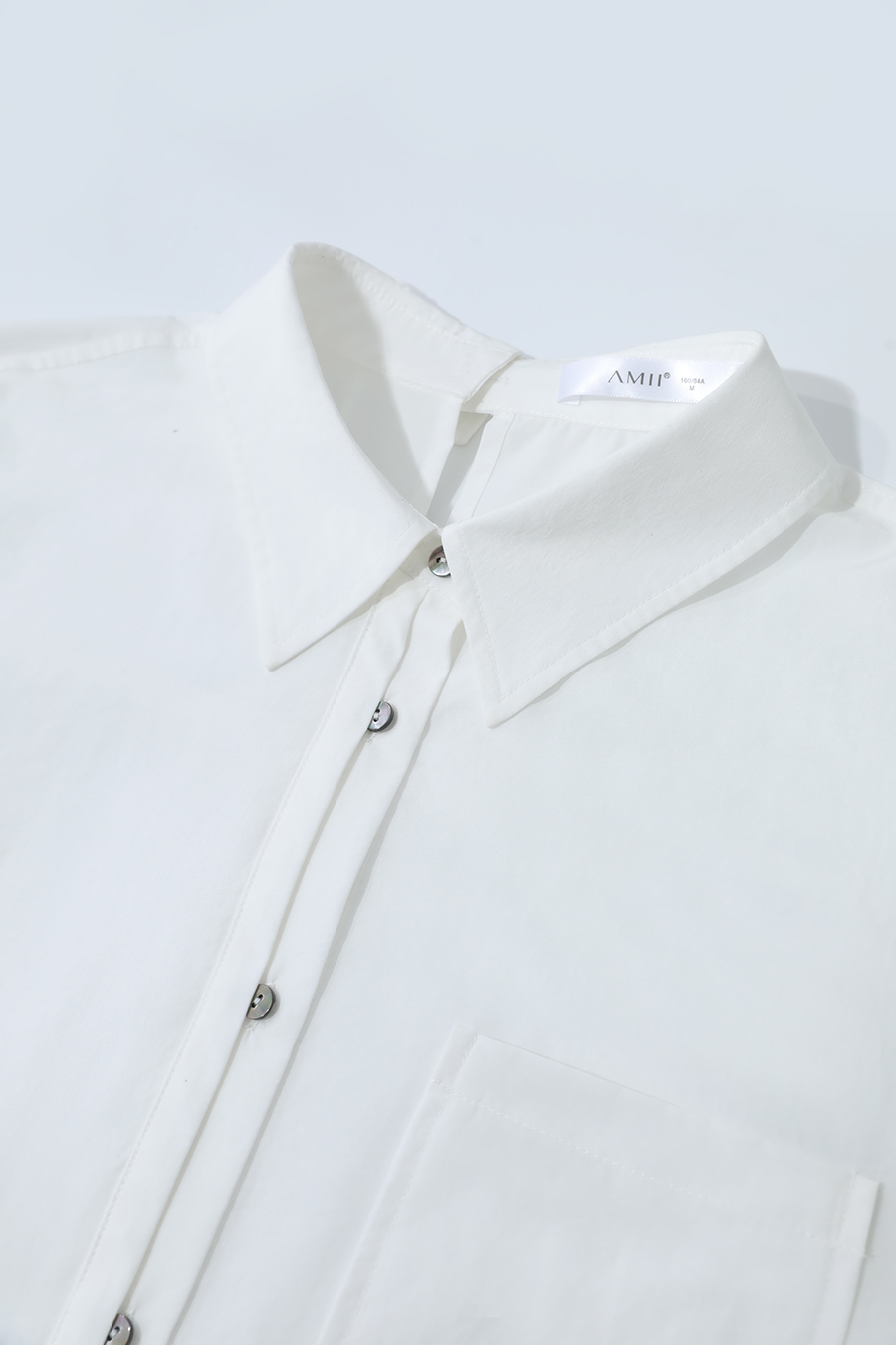 Back Neck Slit Drop Shoulder Shirt