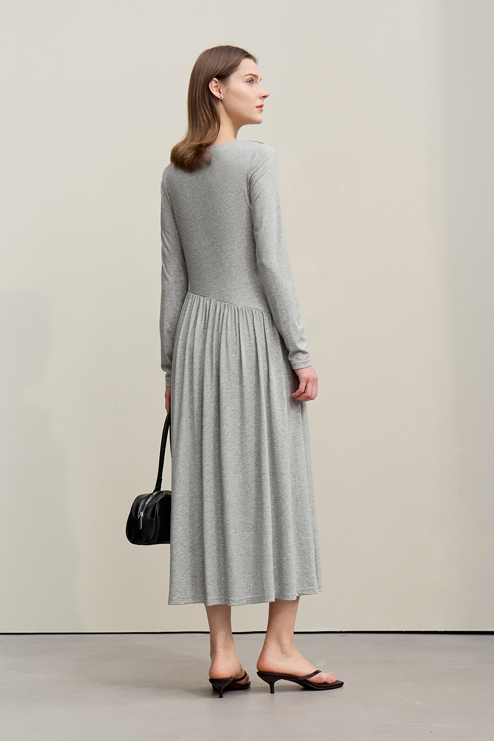 Swing Collar Waist Dress