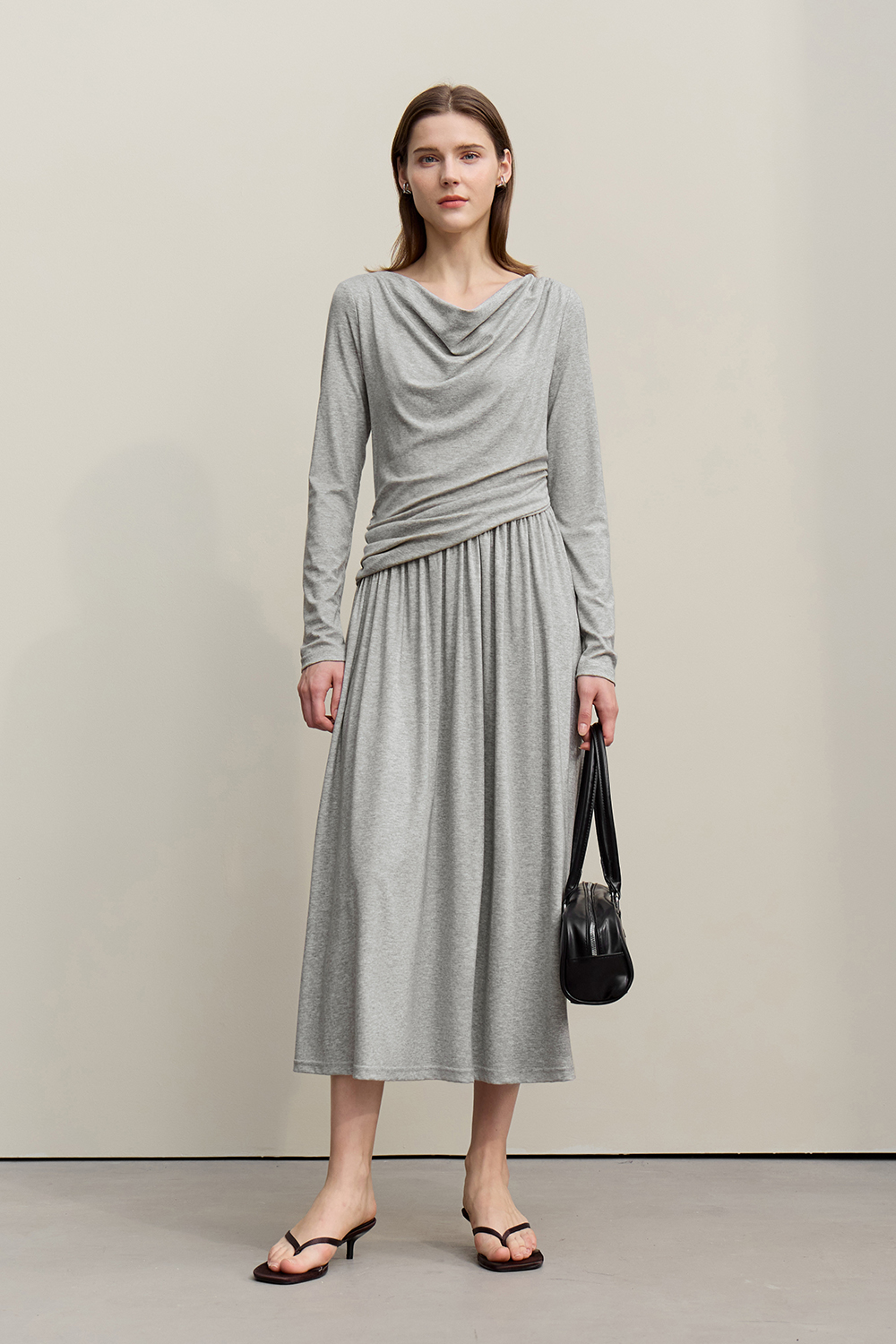 Swing Collar Waist Dress