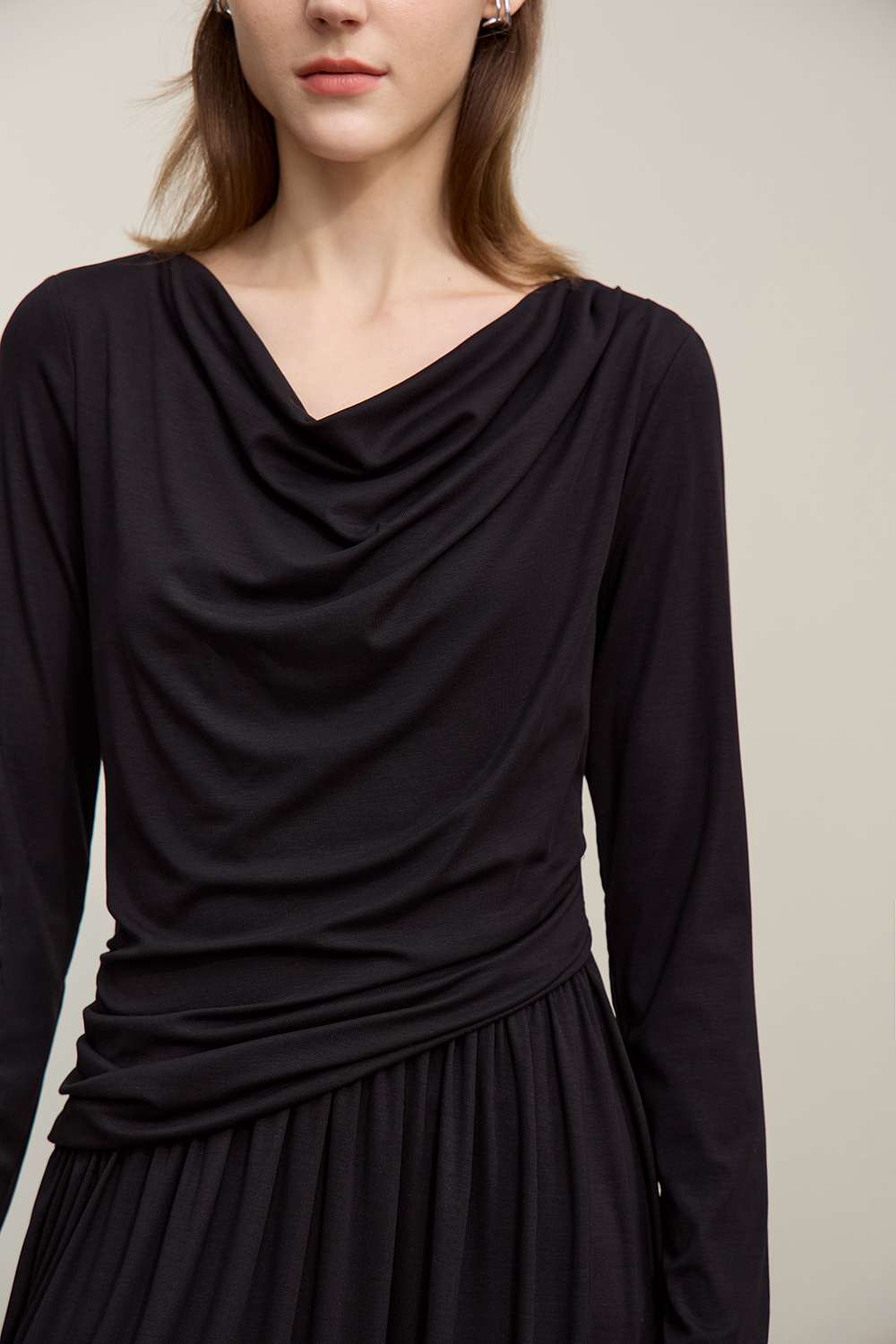 Swing Collar Waist Dress