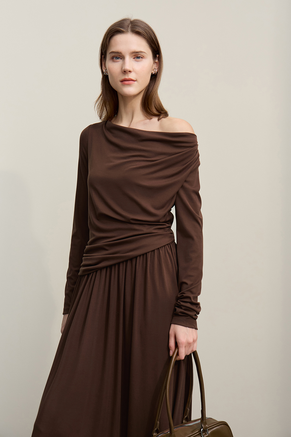 Swing Collar Waist Dress