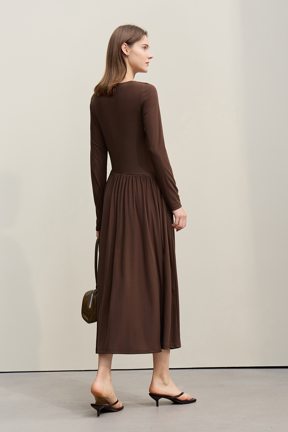 Swing Collar Waist Dress