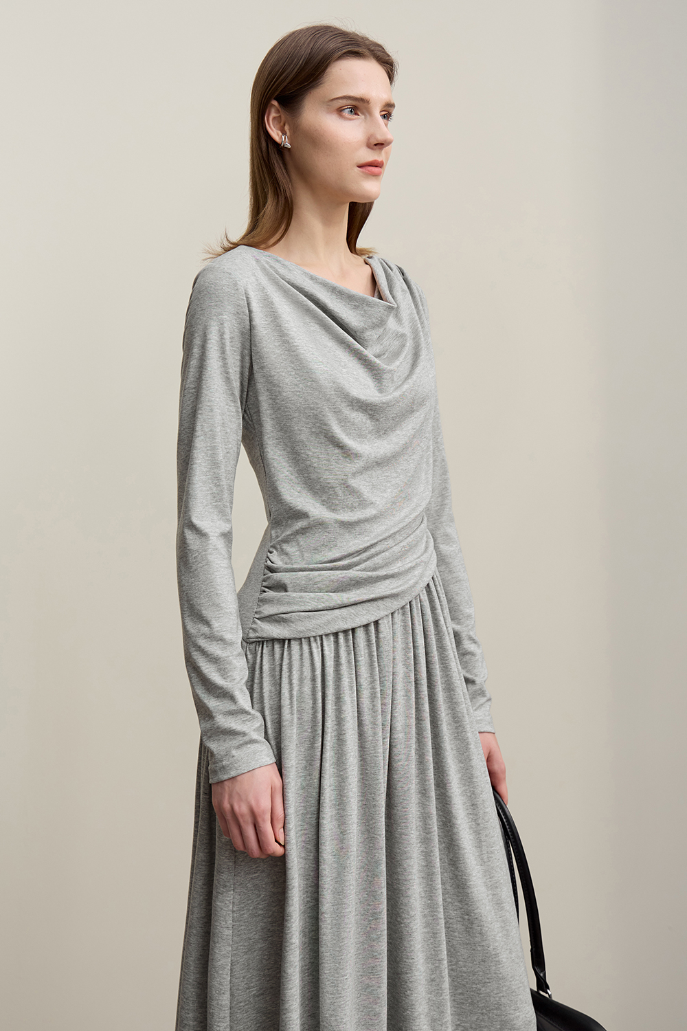 Swing Collar Waist Dress