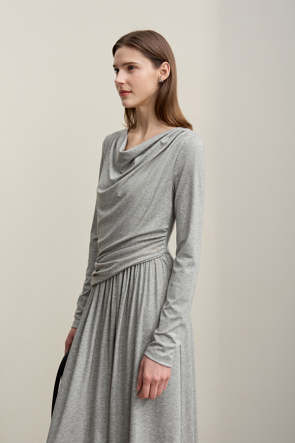 Swing Collar Waist Dress