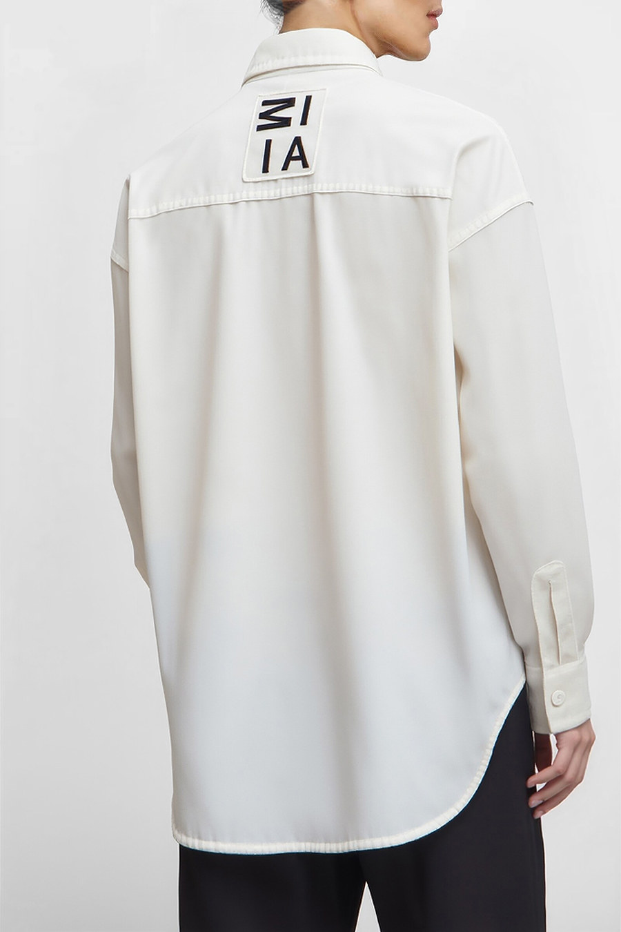 Lapel all-cotton denim jacket|AMII
