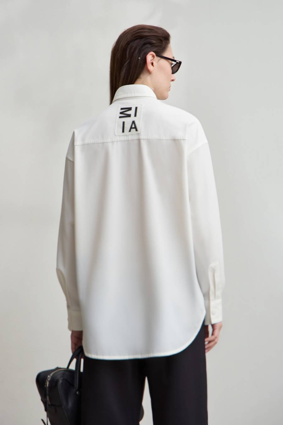 Lapel all-cotton denim jacket|AMII