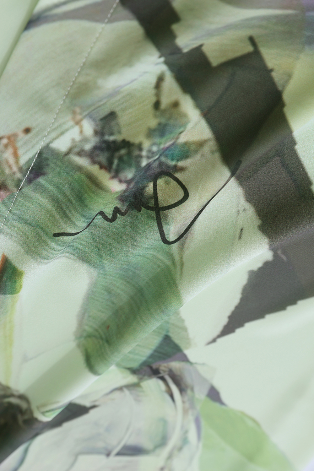 Lapel Print Chiffon Shirt