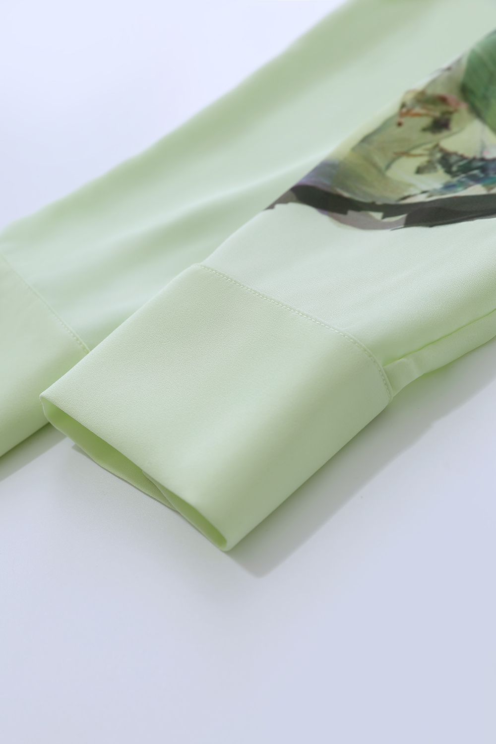 Lapel Print Chiffon Shirt