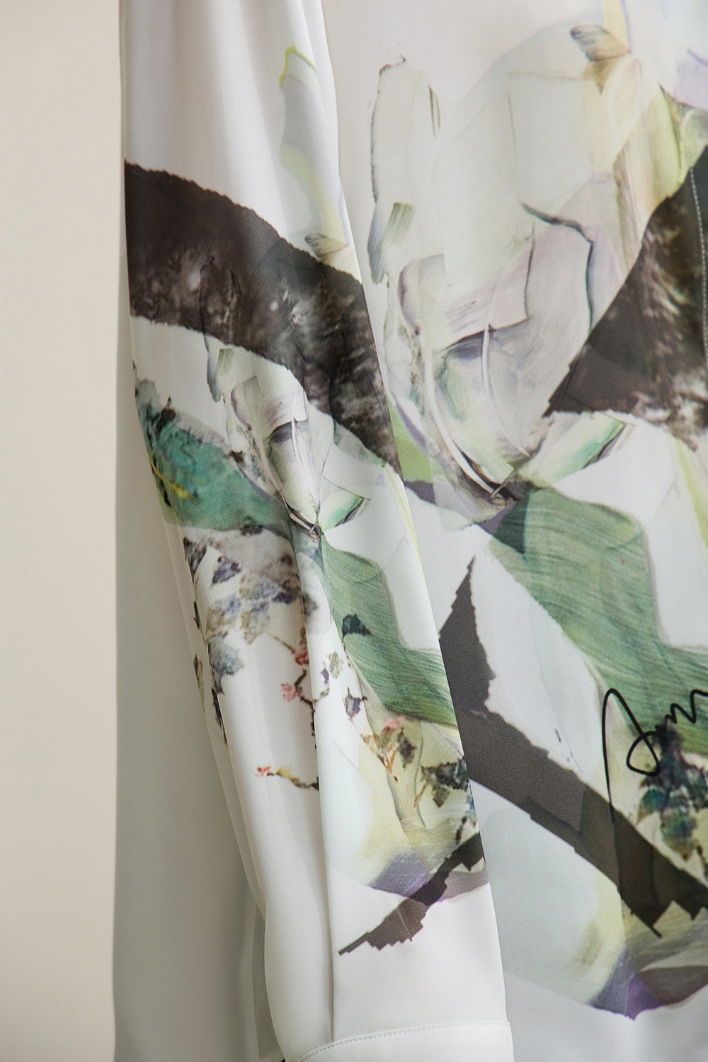 Lapel Print Chiffon Shirt