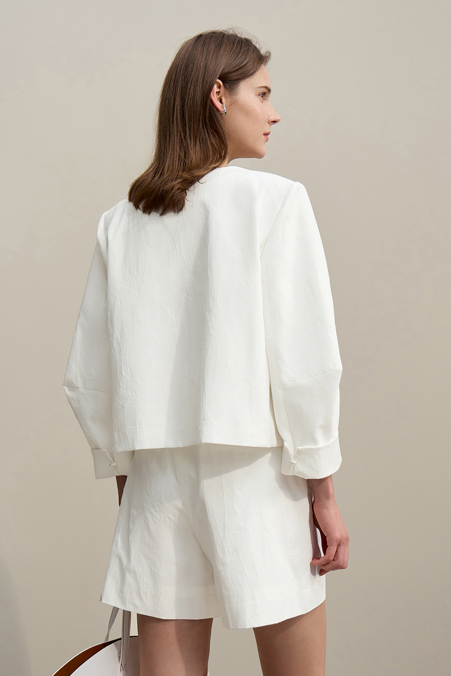 Lyocell Cotton Cropped Jacket