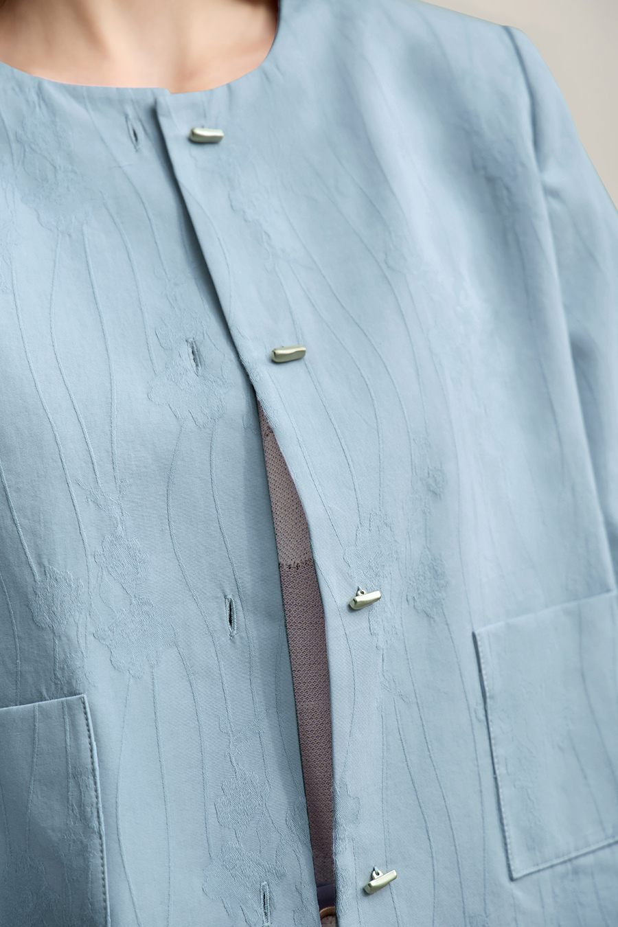 Lyocell Cotton Cropped Jacket