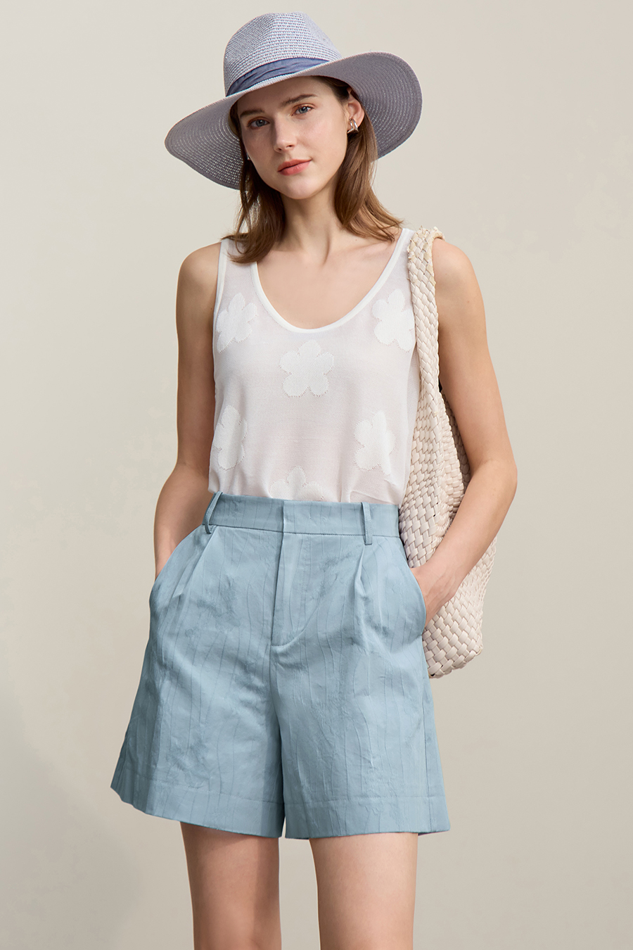 Lyocell Jacquard Shorts