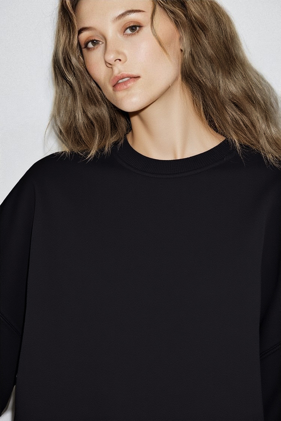 Drop-shoulder air-layer sweatshirt|AMII