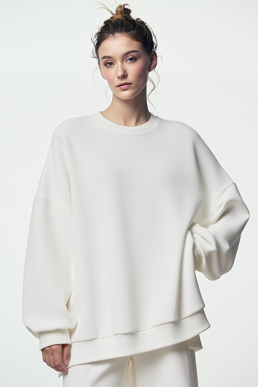 Drop-shoulder air-layer sweatshirt|AMII