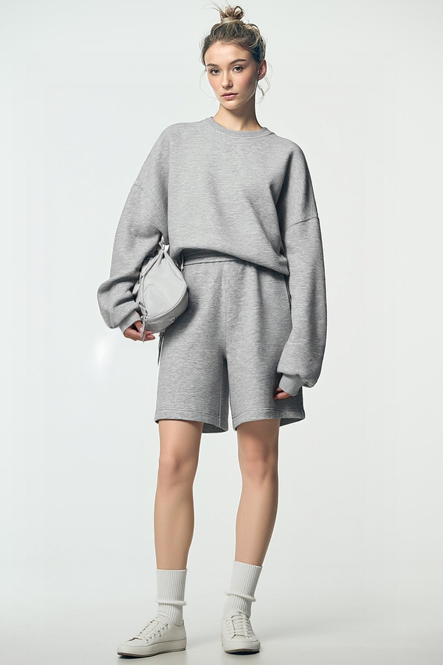 Drop-shoulder air-layer sweatshirt|AMII