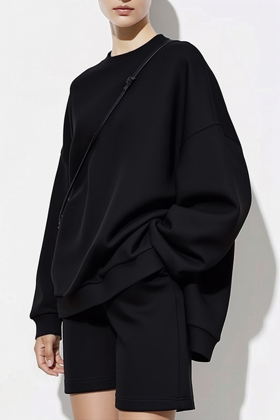 Drop-shoulder air-layer sweatshirt|AMII