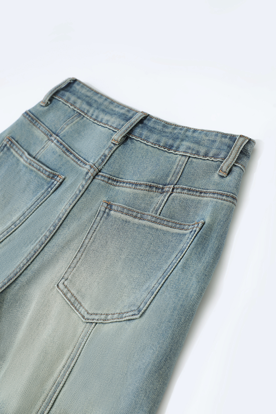 Vintage cotton denim long pants|AMII