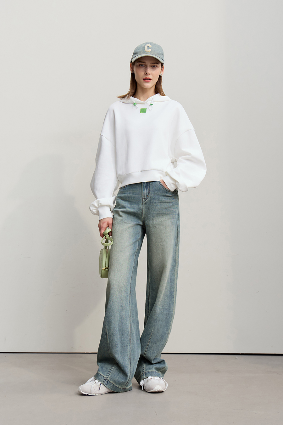 Vintage cotton denim long pants|AMII