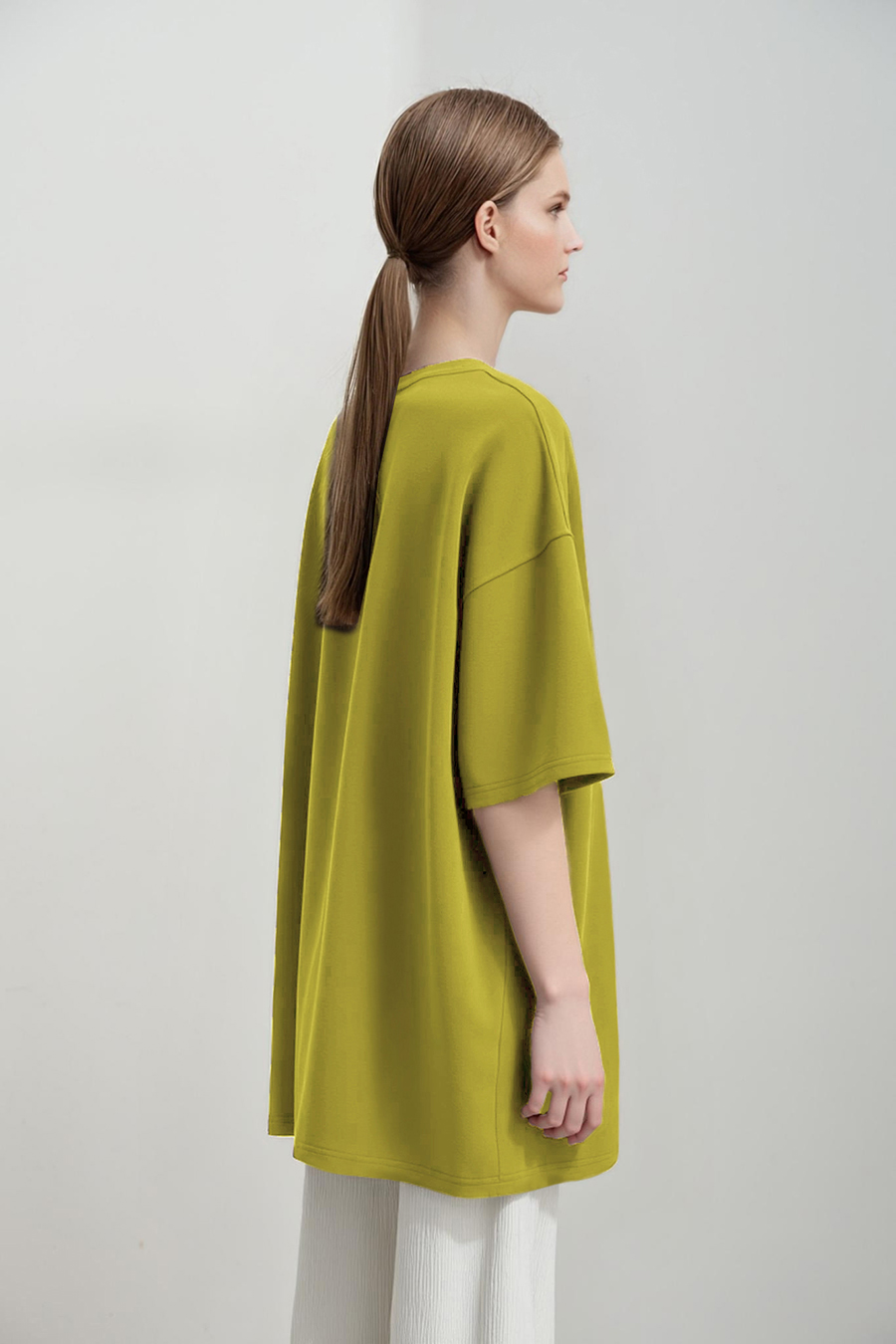 Embroidered air-layer knit tee|AMII