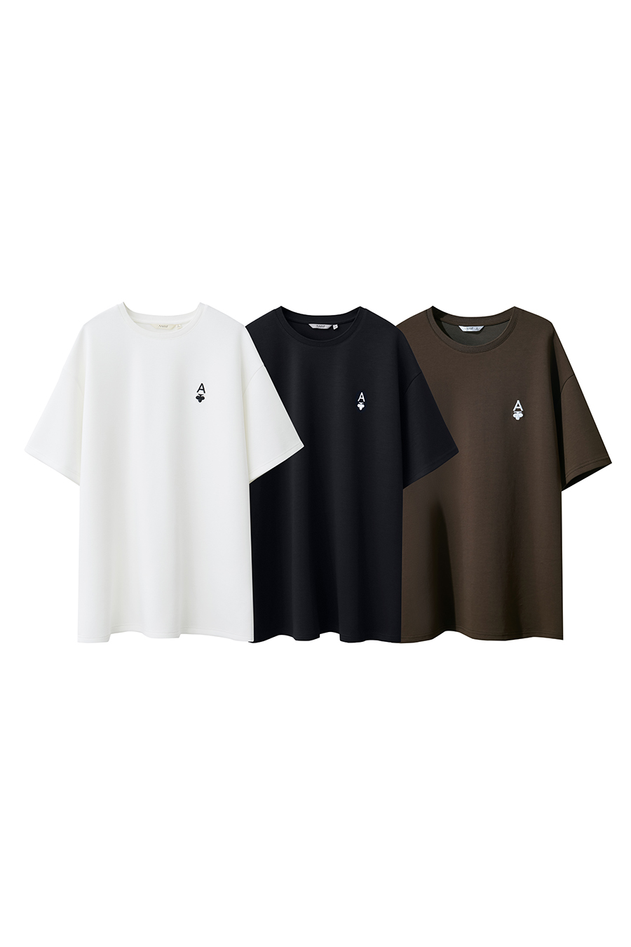 Embroidered air-layer knit tee|AMII
