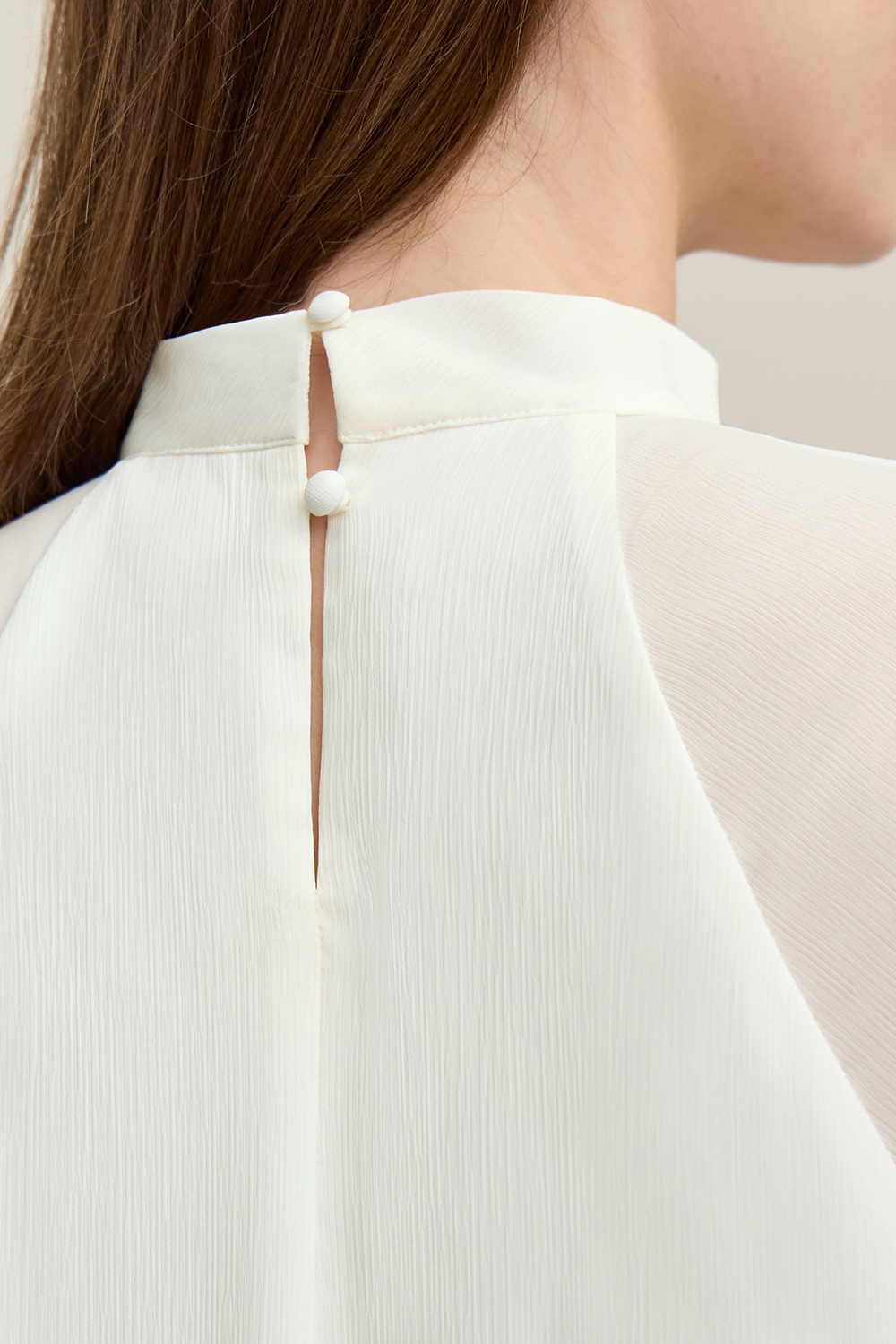 Chiffon Dress with Shunyu Crepe