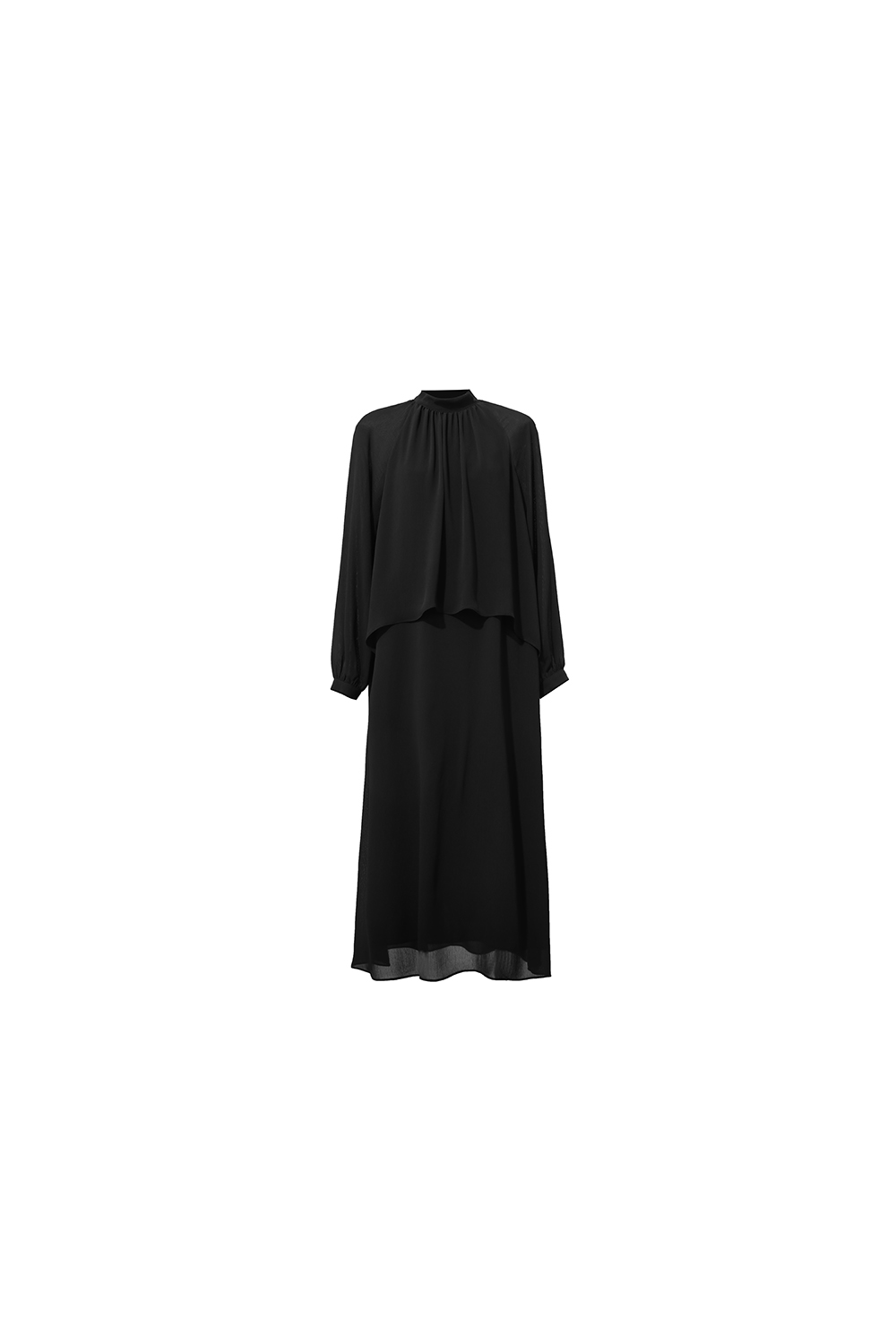 Chiffon Dress with Shunyu Crepe