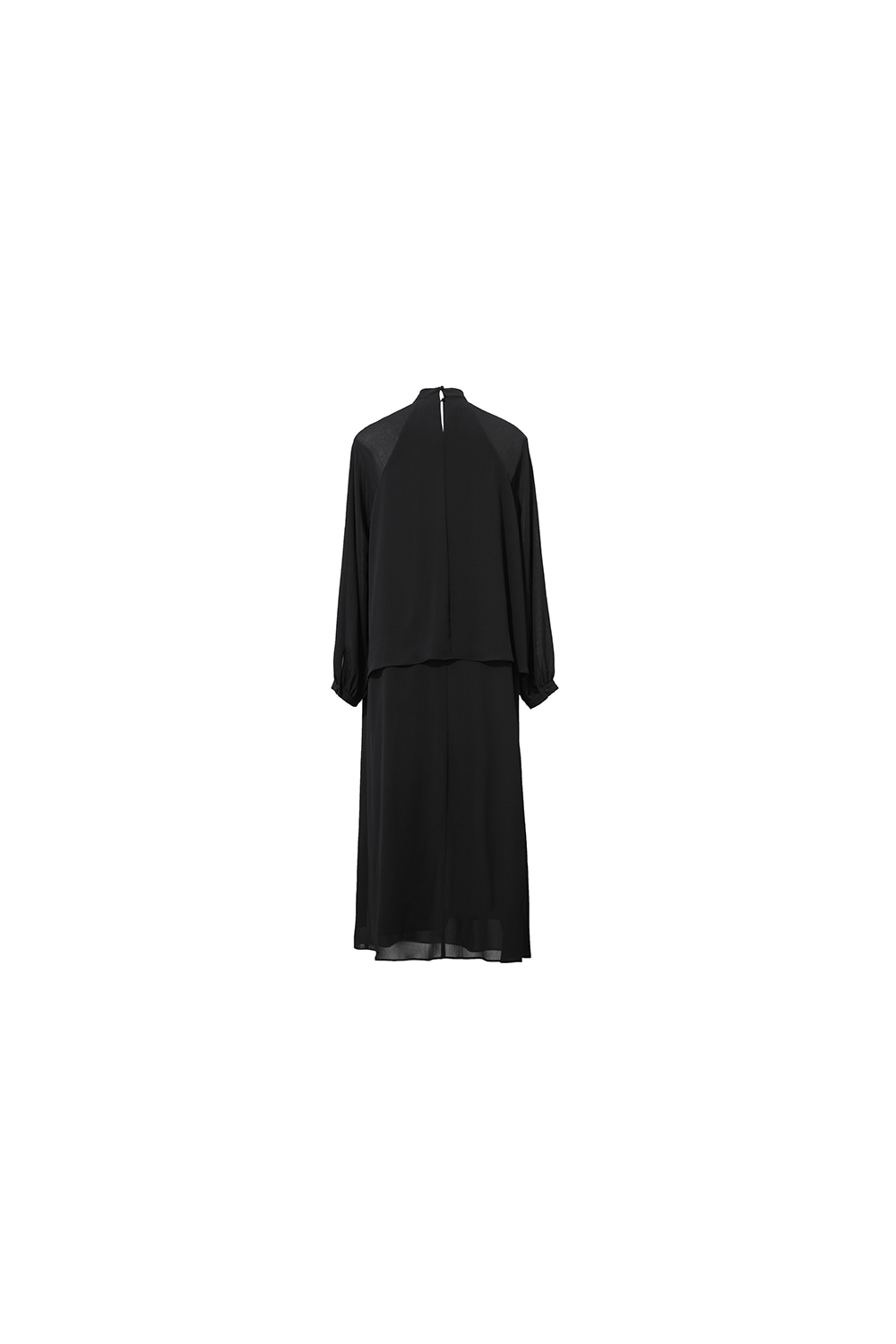 Chiffon Dress with Shunyu Crepe