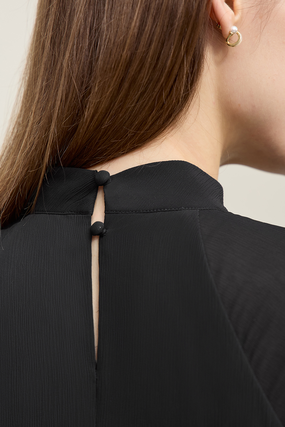 Chiffon Dress with Shunyu Crepe