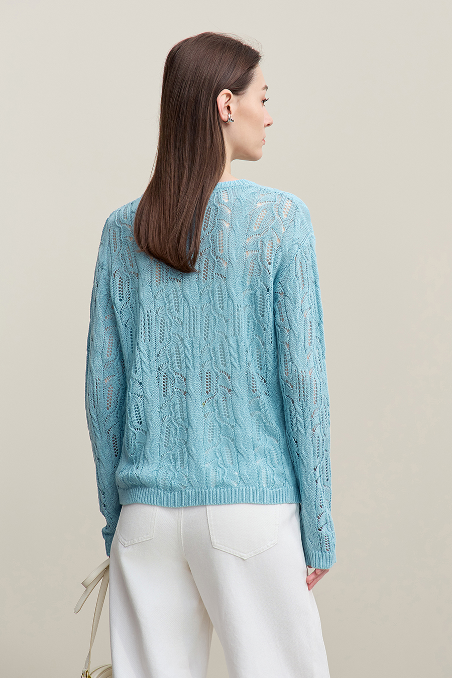 Hollow Floral Knitted Sweater