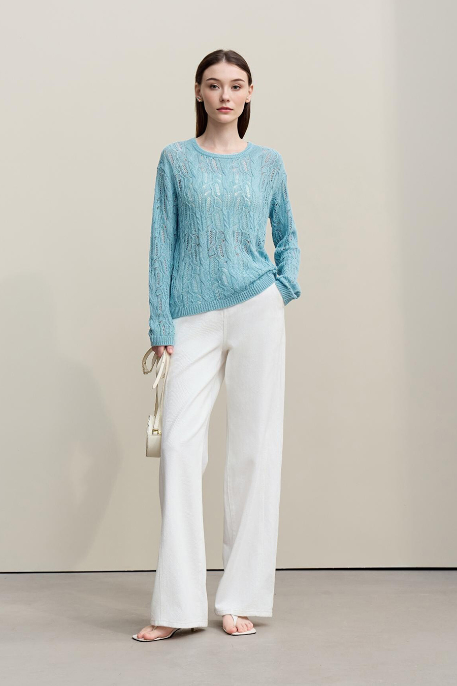 Hollow Floral Knitted Sweater