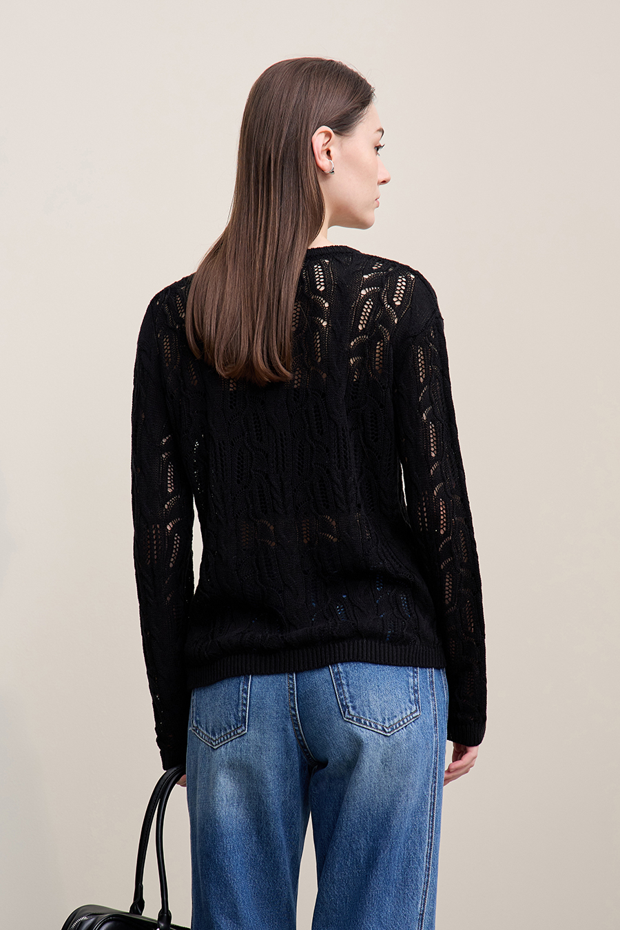 Hollow Floral Knitted Sweater