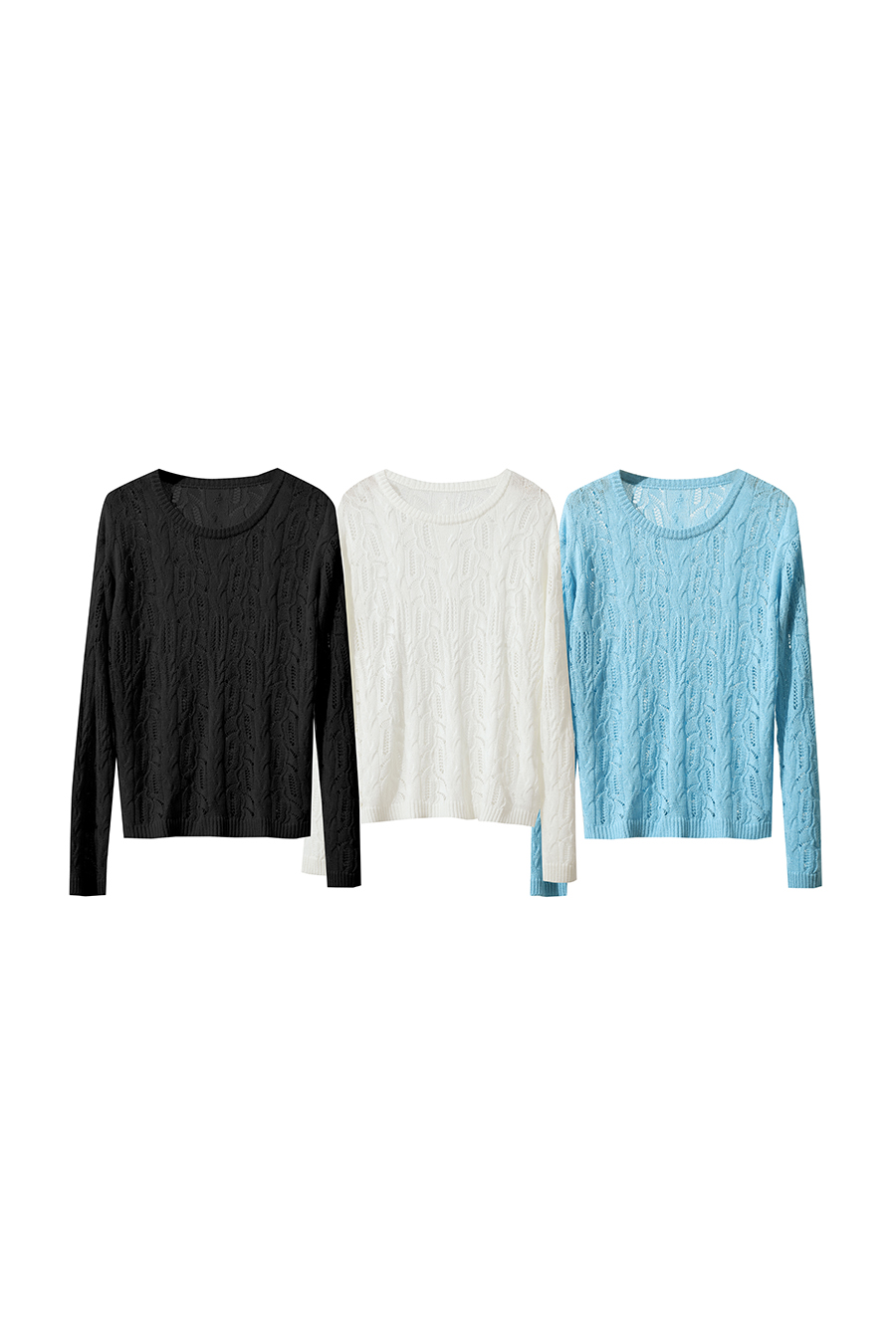 Hollow Floral Knitted Sweater