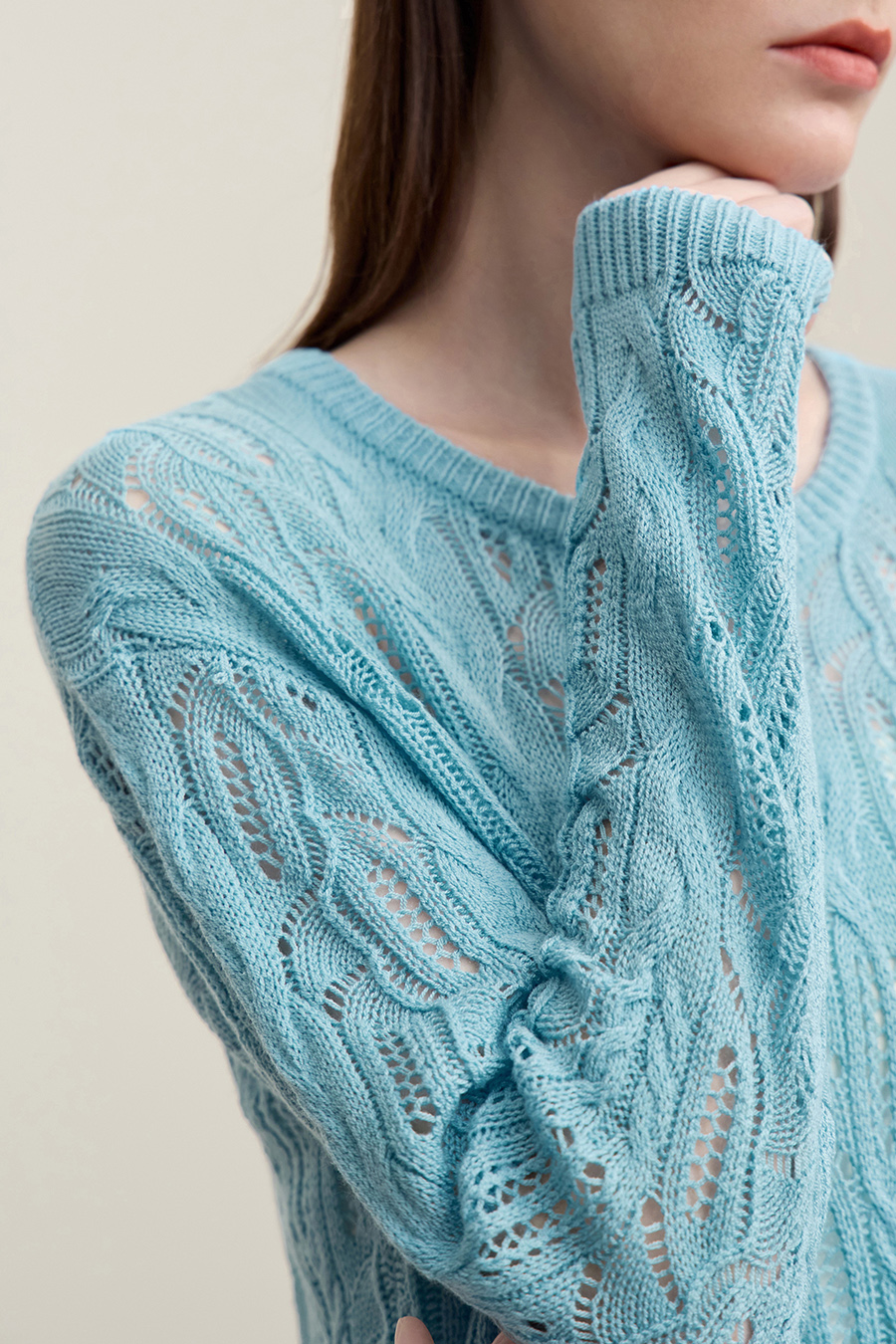 Hollow Floral Knitted Sweater