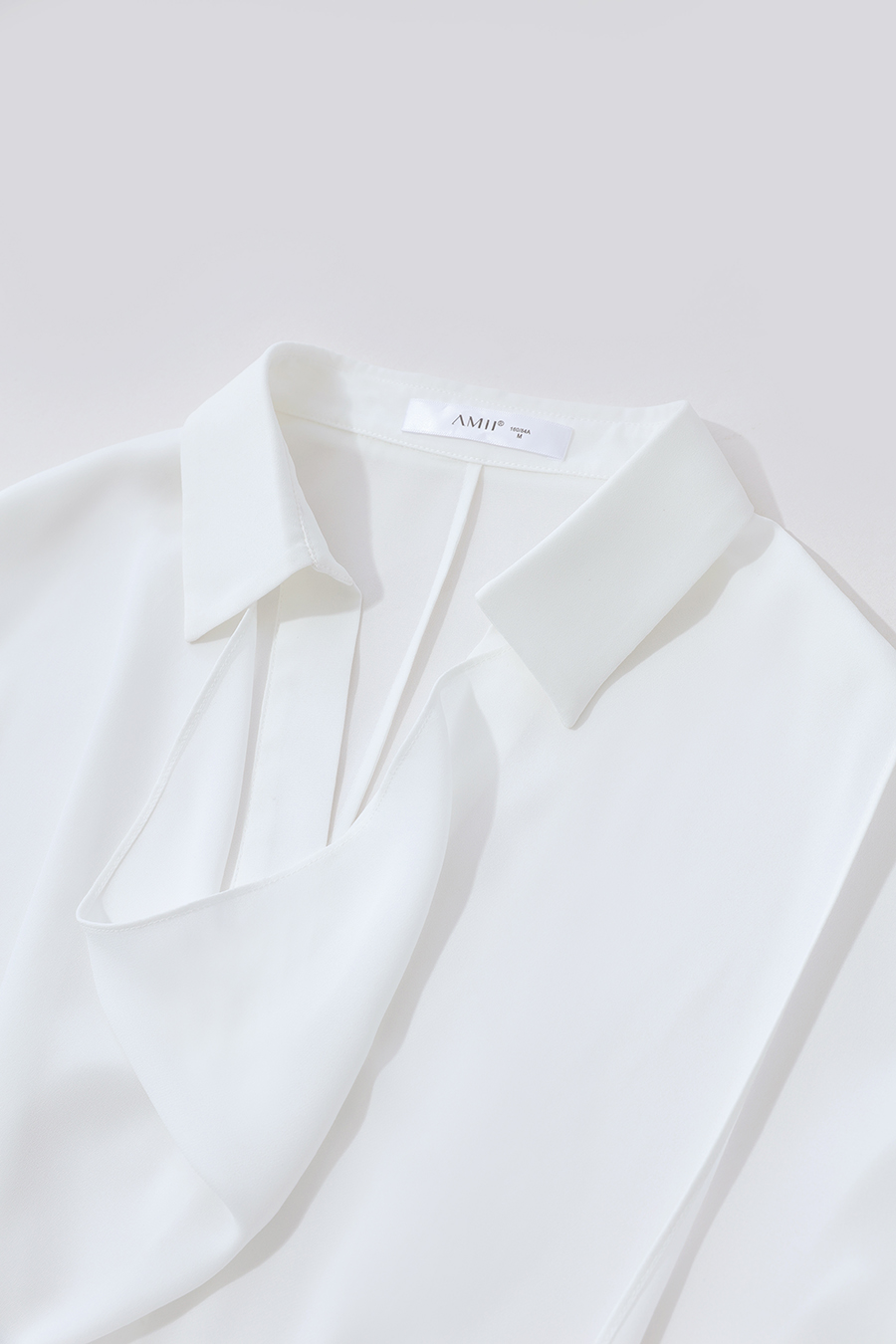 Lapel Lace Spliced Chiffon Blouse