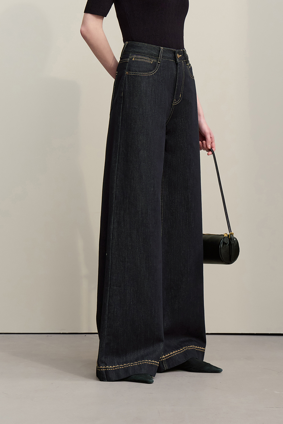 Cotton Lyocell Denim Pants|AMII