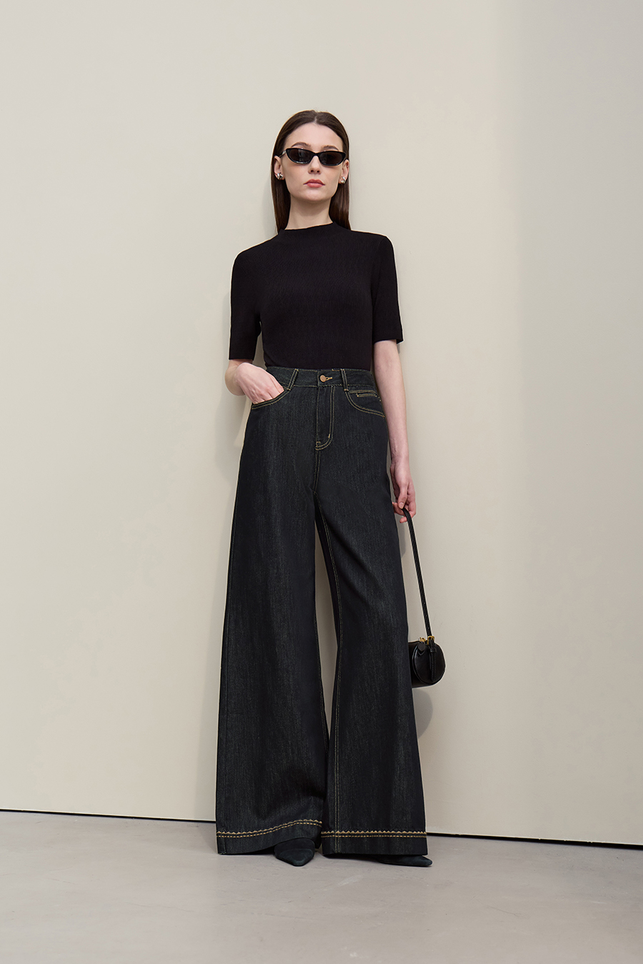 Cotton Lyocell Denim Pants|AMII