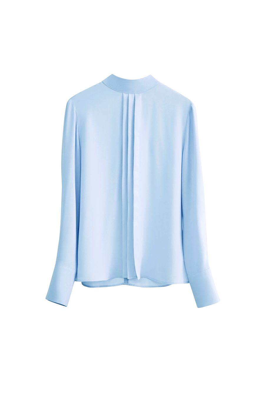 Stand Collar Tie Chiffon Blouse