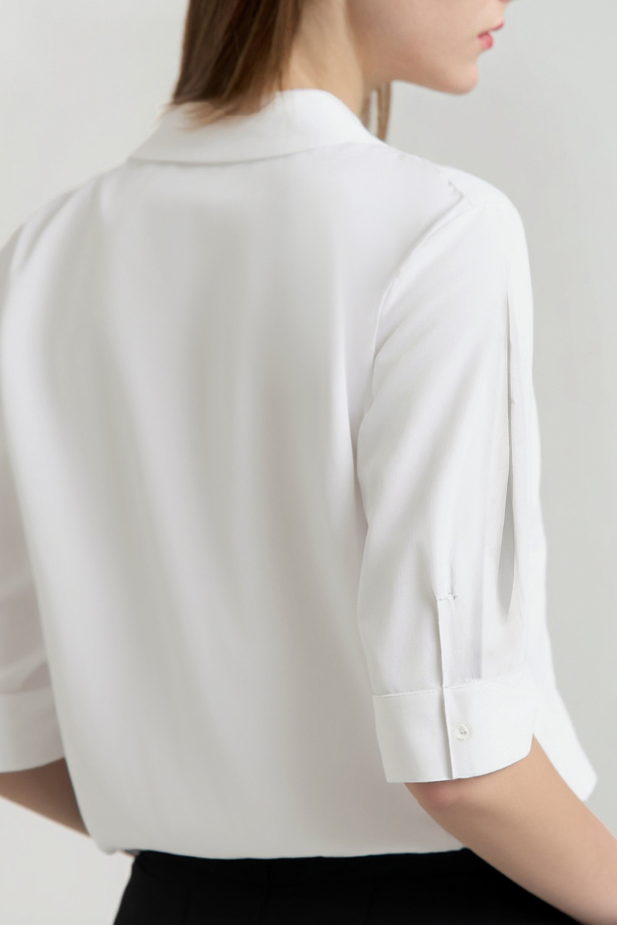 Sharp Lapel Cotton Shirt