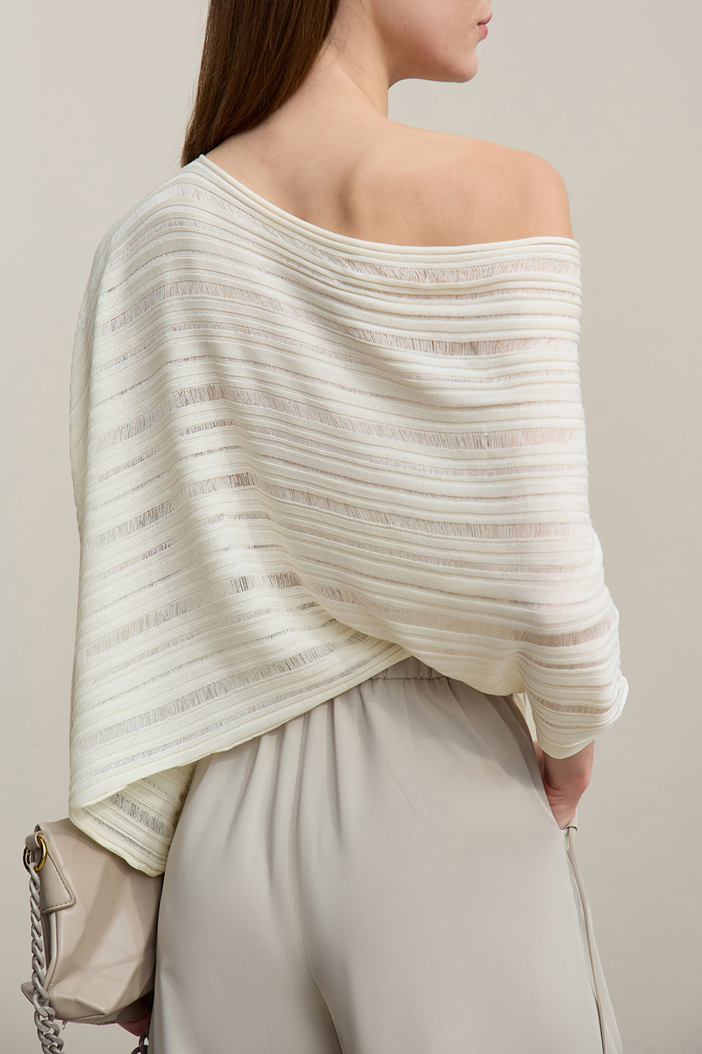 Hollow Stripe Knit Sweater